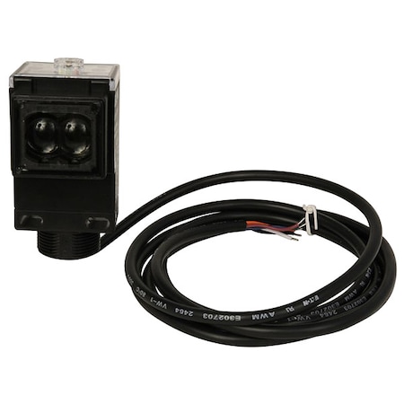 Retroreflective Photoelectric Sensor, Bare Wire, Right Angle, Rectangular, Selectable Light On/Dark On, SPDT MPN:1450E-6514