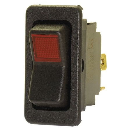 LightedRockerSwitch, Black, Off/MomentOn MPN:8005K37N113V22