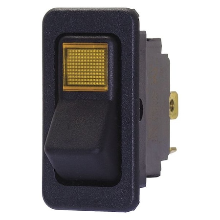 LightedRockerSwitch, Black, Off/MomentOn MPN:8005K37N113V42