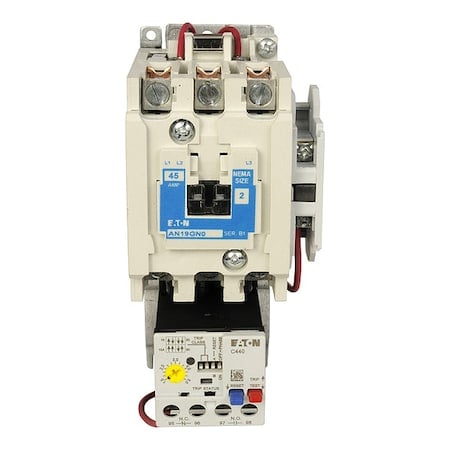 NEMA Magnetic Motor Starter, Non-Reversing, 1NO, 120V AC, 3 P MPN:AN19GN0A5E005