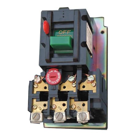 Manual Motor Starter, NEMA M-1, 3 P, 3 Phase, Toggle, 20 A MPN:B100M1C