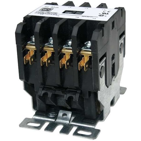 Definite Purpose Magnetic Contactor, 120V AC, 4 P, Non-Reversing, 3 Phase, Quick Connect MPN:C25END425A