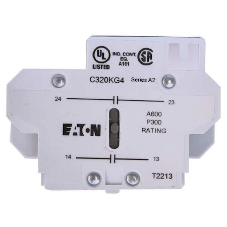 Cutler-Hammer Aux Contact Block, 2NC, 10A MPN:C320KG5