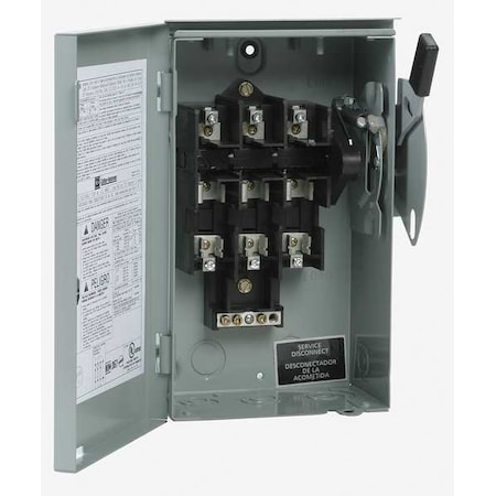 Fusible, Safety Switch, General Duty, 240 V, 3PST, NEMA 1 MPN:DG321NGB