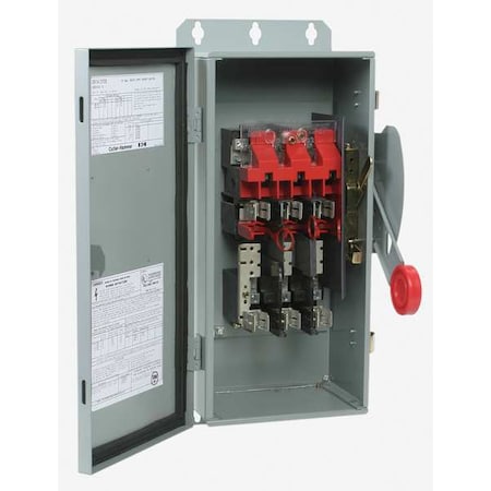 Nonfusible, Safety Switch, Heavy Duty, 600 V, 3PST, NEMA 3R MPN:DH361URK