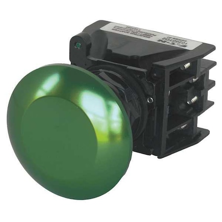 Hazardous Location Push Button, 30 mm, 1NO/1NC, Green MPN:E34EX712G