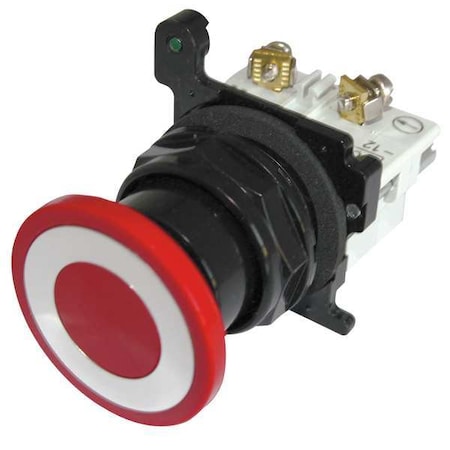 MushroomHeadPushButton, Non-Illum, Red, 1NC MPN:E34GFBC2-3X