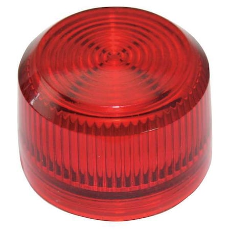 Pilot Light Lens, 30mm, Plastic, Red MPN:E34H2