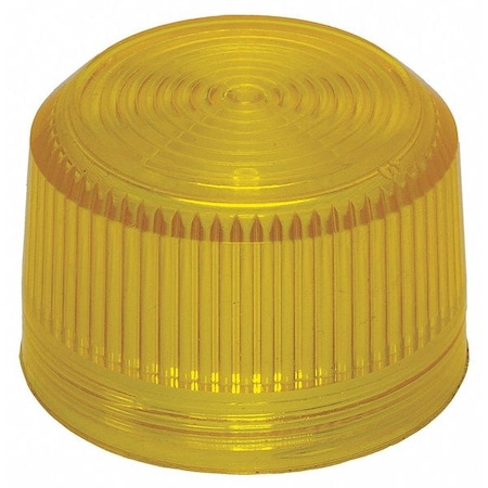 Pilot Light Lens, 30mm, Plastic, Yellow MPN:E34H4