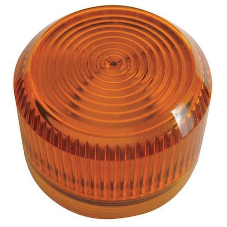 Pilot Light Lens, 30mm, Plastic, Amber MPN:E34H9