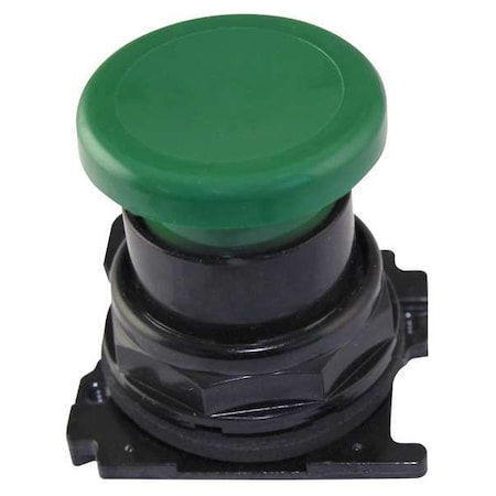 Mushroom Head Push Button, Green, 30mm MPN:E34LB3