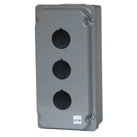 PushButtonEnclosure, 30mm, 3Hole, DiCstZinc MPN:E34N3
