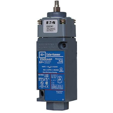 Heavy Duty Limit Switch, Wobble Stick, 1NC/1NO, 10A at 600V AC, Actuator Location: Top MPN:E50AW16P