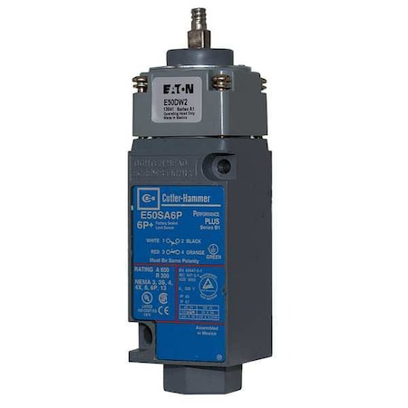 Heavy Duty Limit Switch, Wobble Stick, 1NC/1NO, 10A at 600V AC, Actuator Location: Top MPN:E50AW26P