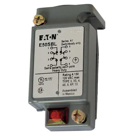 2NC/2NO Limit Switch Body Nema 1, 2, 4, 6, 6P, 12, 13 MPN:E50SBL