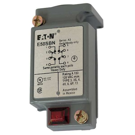 Cutler-Hammer 2NC/2NO Limit Switch Body Nema 1, 2, 4, 6, 6P, 12, 13 MPN:E50SBN