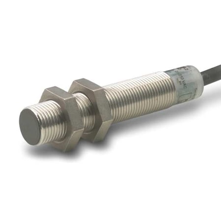 Cylindrical, Inductive Proximity Sensor, 12 mm Dia., Stainless Steel, 2 m, Bare Wire, 3 Wires, Semi-Shielded MPN:E57-12LE06-C