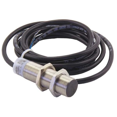 Cylindrical, Inductive Proximity Sensor, 18 mm Dia., Stainless Steel, 2 m, Bare Wire, 3 Wires, Shielded MPN:E57G-18SNN5-C2