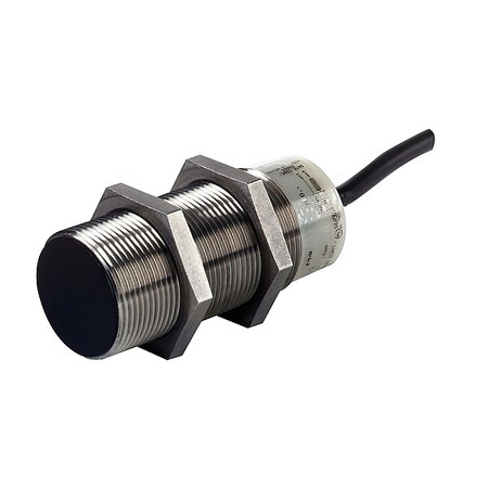 Cylindrical, Inductive Proximity Sensor, 30 mm Dia., Stainless Steel, 24.14 m, Bare Wire, 2 Wires, Shielded MPN:E57LAL30A2