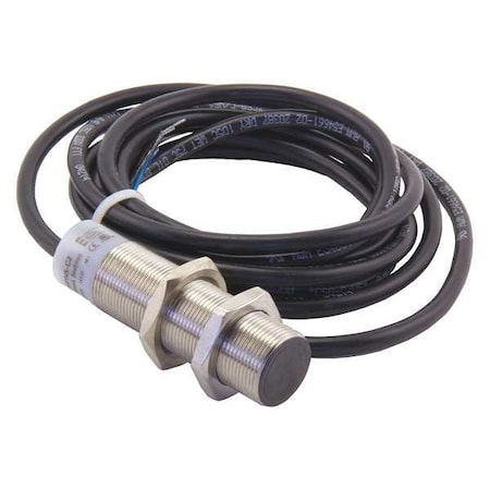 Cylindrical, Inductive Proximity Sensor, 18 mm Dia., Stainless Steel, 2 m, Bare Wire, 3 Wires, Unshielded MPN:E57PS-18UNC8-C2