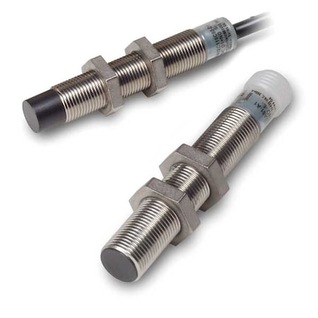 Cylindrical, Inductive Proximity Sensor, 12 mm Dia., Stainless Steel, M12, 3 Wires, Shielded MPN:E59-M12A105D01-D1