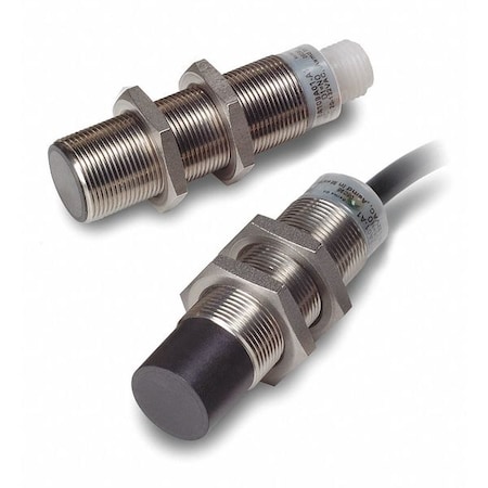 Cylindrical, Inductive Proximity Sensor, 18 mm Dia., Stainless Steel, Micro, 2 Wires, Shielded MPN:E59-M18A109A01-A1
