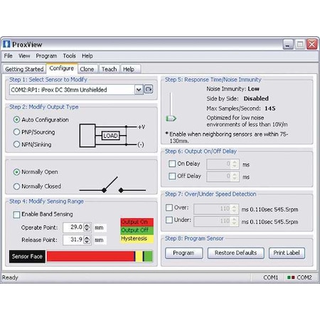 Programming Software, F/ iProx E59 Sensor MPN:E59RP1