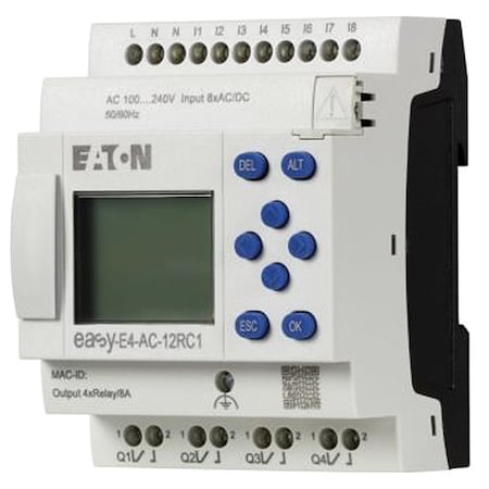 Control Relay, 8 Inputs, 4 Outputs MPN:EASY-E4-AC-12RC1