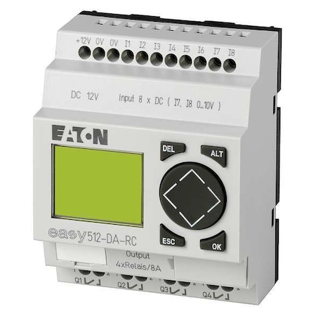Control Relay, 8 Inputs, 4 Outputs MPN:EASY-E4-UC-12RC1