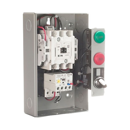 NEMA Magnetic Motor Starter, Non-Reversing, 1NC/1NO, 120V AC, 3 P MPN:ECN0501AAA-R63/B