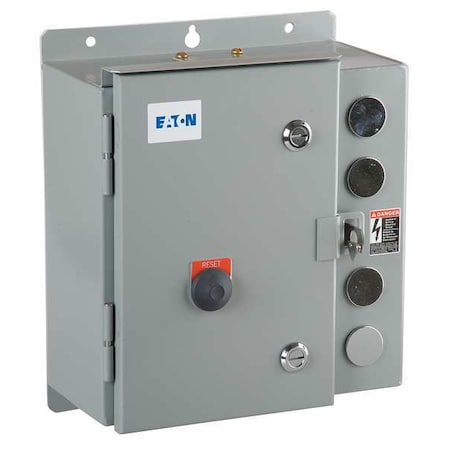 NEMA Magnetic Motor Starter, Non-Reversing, 1NC/1NO, 240V AC, 3 P MPN:ECN05A2BAA-R63/C