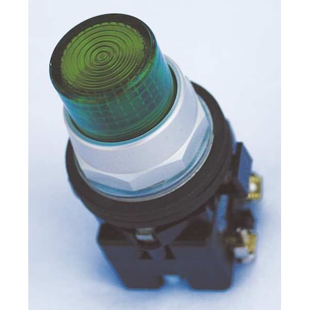 Pilot Light Lens, 30mm, Plastic, Green MPN:HT8BG