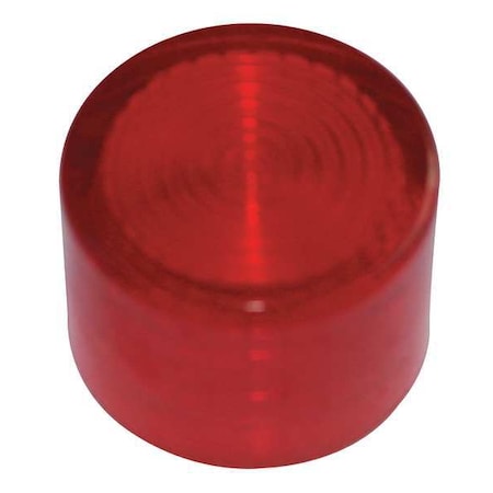 Pilot Light Lens, 30mm, Plastic, Red MPN:HT8BR