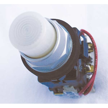 Pilot Light Lens, 30mm, Plastic, White MPN:HT8BW