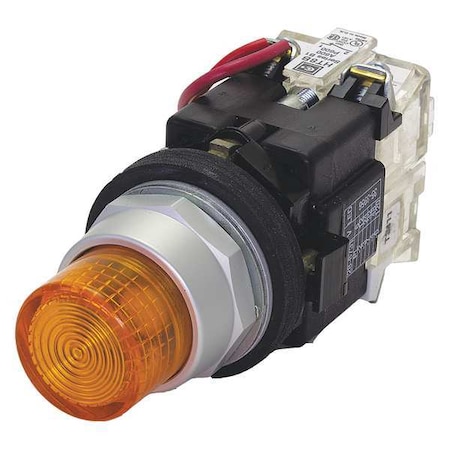 Illuminated Push Button, 30 mm, 1NO, Amber MPN:HT8GBAAF3
