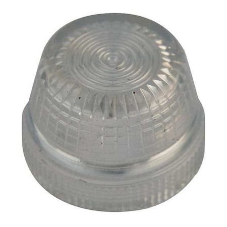 Pilot Light Lens, 30mm, Plastic, Clear MPN:HT8LC