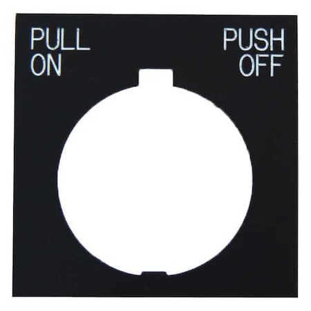 LegendPlate, On-Off, Blk/Blk, Rectangular MPN:HT8PP5