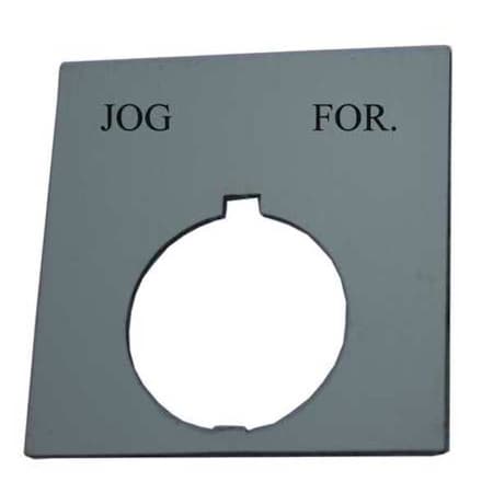 LegendPlate, JogFor, White/Blk, Rectangular MPN:HT8SP20