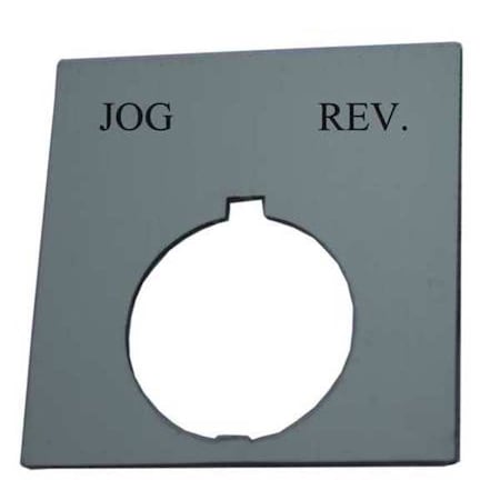 LegendPlate, JogRev, White/Blk, Rectangular MPN:HT8SP21