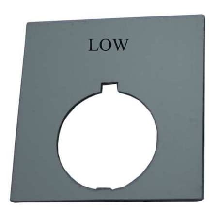 LegendPlate, Low, White/Black, Rectangular MPN:HT8SP22