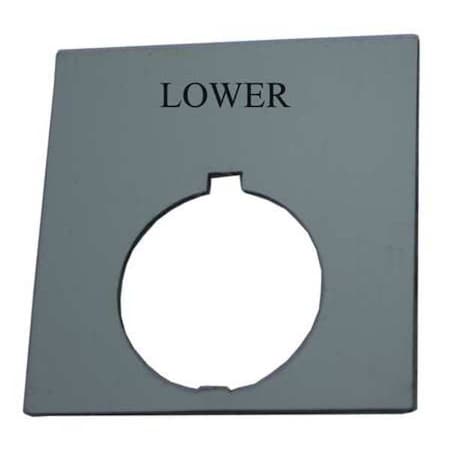 LegendPlate, Lower, White/Blk, Rectangular MPN:HT8SP23