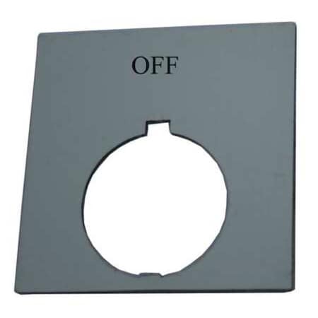 LegendPlate, Off, White/Red, Rectangular MPN:HT8SP24