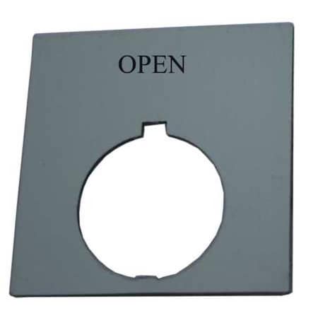 LegendPlate, Open, White/Black, Rectangular MPN:HT8SP26