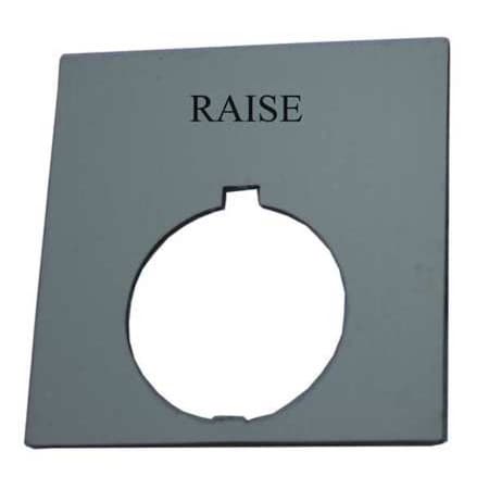 LegendPlate, Raise, White/Blk, Rectangular MPN:HT8SP28