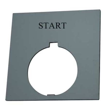 LegendPlate, Start, White/Blk, Rectangular MPN:HT8SP33