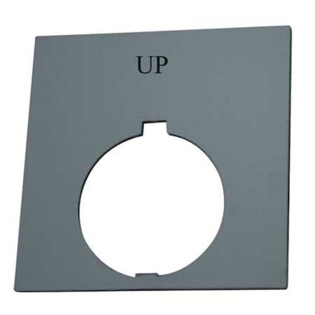 LegendPlate, Up, White/Black, Rectangular MPN:HT8SP35