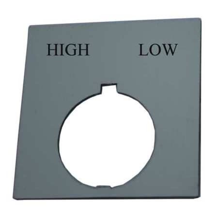 LegendPlate, High-Low, Wht/Blk, Rectangular MPN:HT8SP40