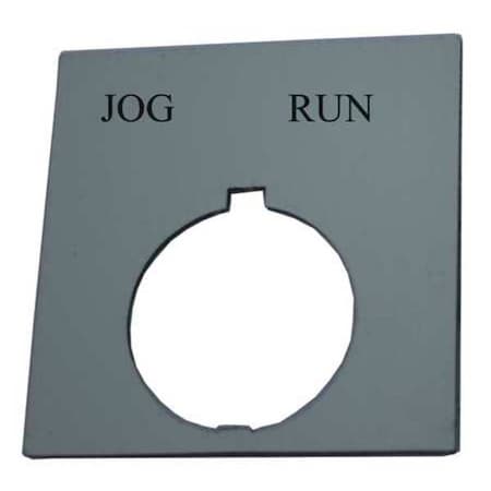 LegendPlate, JogRun, Wht/Blk, Rectangular MPN:HT8SP41