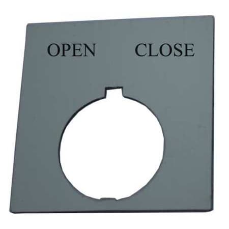 LegendPlate, OpenClose, Wht/Blk, Rectangle MPN:HT8SP43