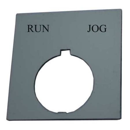 LegendPlate, Run-Jog, Wht/Blk, Rectangular MPN:HT8SP44